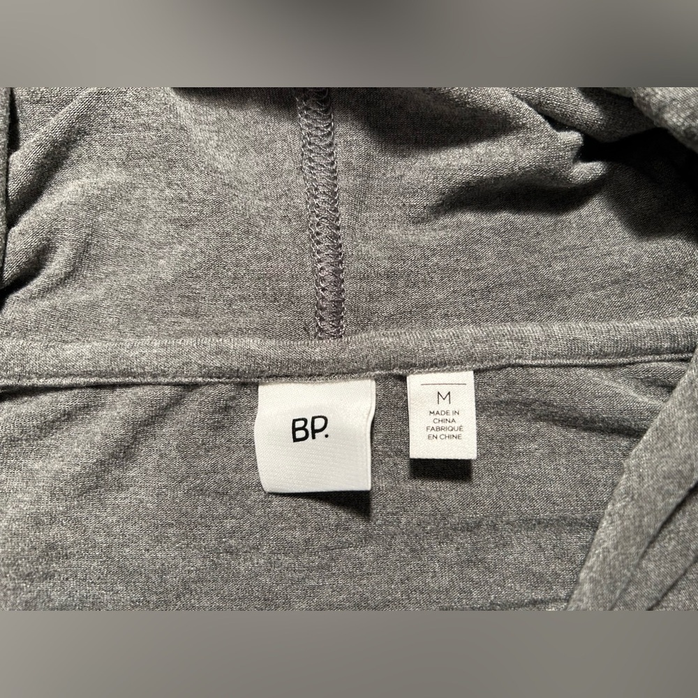 BP Gray Lightweight Slouchy Relaxed Long Sleeve Hoodie, Like New - Picture 2 of 6